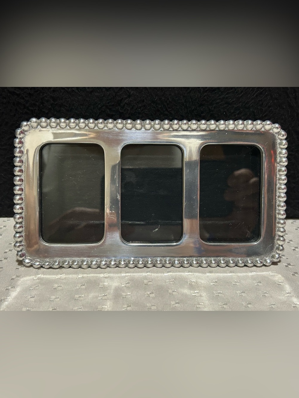 Silver Mariposa Beaded Collage Frame, 2" x 3" #3705